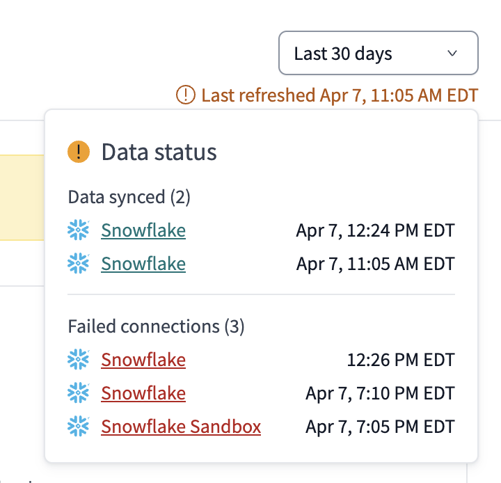 View your connection status.